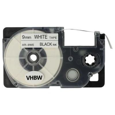 Immagine di vhbw Cartucce a nastro 9mm compatibile con Casio KL 130, 200, 2000, 200E, 7200, 7400, G2, HD1 sostituisce XR 9WE1, 9WE.