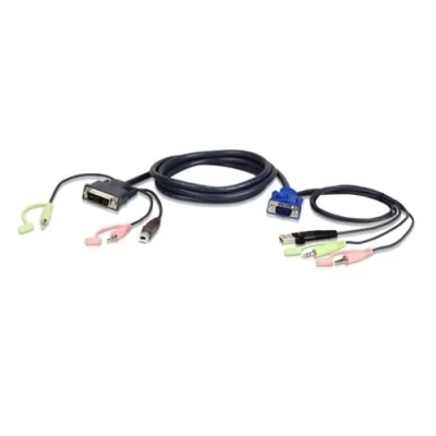 Immagine di Aten 2L 7DX2U Cavo KVM da VGA a DVI, Cavi Switch