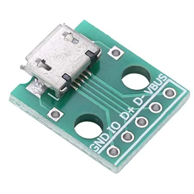 Immagine di Walfront 10Pcs Scheda Adattatore da Micro USB a DIP Presa Femmina per Board Connettore 5 Pin Passo 2,54 mm