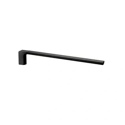 Immagine di GEDY Kuala Lumpur Porta Asciugamani Bagno con un Braccio Fisso in Acciaio Inox, Colore Nero, Dimensioni 6,6 x 2,6 41 cm e Peso 0,385 kg