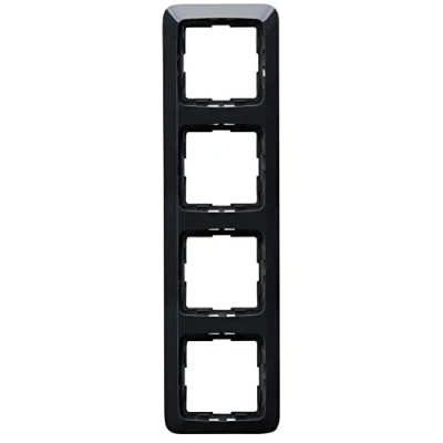 Immagine di Kopp 404415062 Mascherina a 4 ingressi per installazione verticale e orizzontale, colore: Antracite