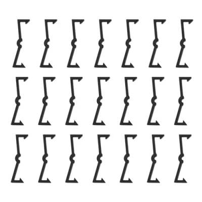 Immagine di EMSea 100 ganci di fissaggio in plastica per pannelli forati resistenti da 1/4 pollice e 1/8