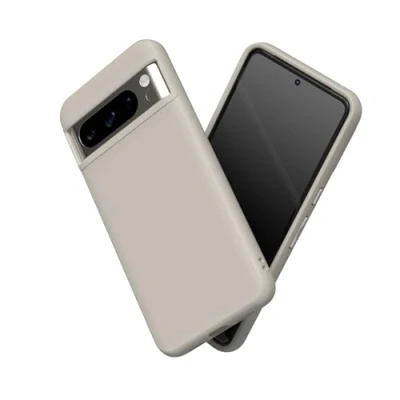 Immagine di RhinoShield Case Compatible with [Pixel 8 Pro] SolidSuit Shock Absorbent Slim Design Protective Cover Premium Matte Finish 3.5M / 11ft Drop Protection Shell Beige