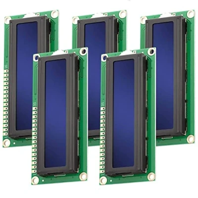 Immagine di AZDelivery 5 x HD44780 1602 Modulo Display LCD 2x16 Caratteri con Sfondo Blu E Bianchi compatibile Arduino Raspberry Pi incluso un Book!