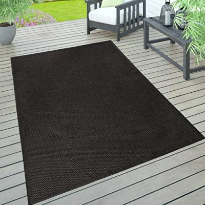 Immagine di Paco Home per interni e esterni, terrazza balcone, anti intemperie, tinta unita, Dimensione:200x280 cm, Colore:Nero