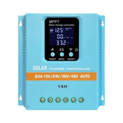 Immagine di Y&amp;H 60A MPPT Regolatore di carica solare 12V 24V 36V 48V display LCD regolazione intelligente max 100V ingresso Dual USB per piombo acido/litio