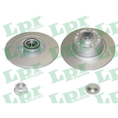 Immagine di LPR R1082PRCA Disco freno 290 11 5 pieno rivestito con kit cuscinetto ruota, anello sensore ABS, calotta/coperchio accessori