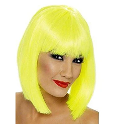 Immagine di SMIFFYS Parrucca seducente, giallo fosforescente,corta, scalata con frangetta