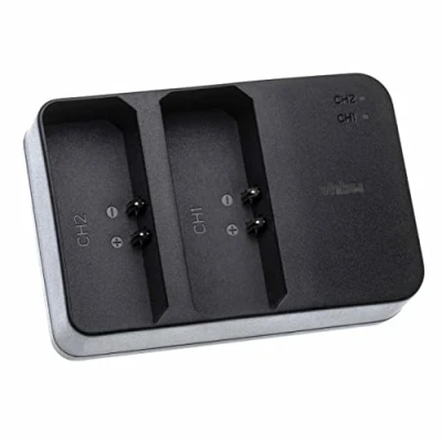 Immagine di vhbw caricatore USB duale compatibile con Godox VB18, VB19 flash, flash da studio Stazione di carica + spia