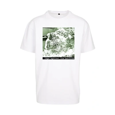 Immagine di Upscale by Mister Tee RAGE Against THE Machine Oversize Tshirt con stampa, Uomo, Taglia: Medium, White