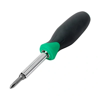 Immagine di Amazon Basics Cacciavite/Giradadi 6 in 1 multipunta, Argento, unità, Multicolore (Argento, Luce Del Nord Verde, Grigio)(In precedenza marchio Denali)