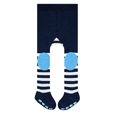 Immagine di FALKE Crawler Boy Collant a Righe Bimbo 0 24 Pesanti Blu Azzurre 1 Paio