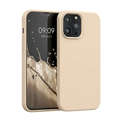 Immagine di kwmobile Cover per Apple iPhone 13 Pro Max Custodia Back Case Smartphone in Silicone TPU Protezione Gommata madre perla