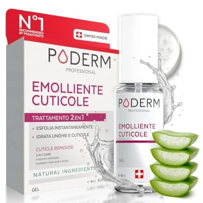 Immagine di Poderm Cuticole Remover 2 in 1 Esfolia e Idrata le Rimuove la Pella Morta Rimuovi Unghie Cuticle Swiss Lab