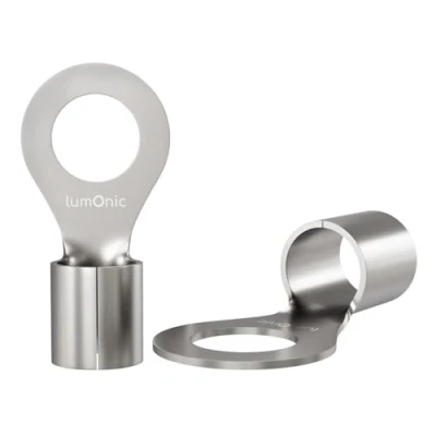 Immagine di Lumonic 10x terminali a crimpare vuoti 30 50mm² I capicorda M12 non isolati M12, tubolari 30mm2 50mm2 ad anello, connettori
