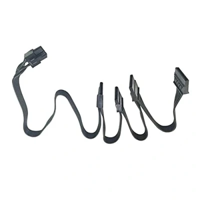 Immagine di Zahara Cavo di alimentazione modulare PCI E 6Pin 1 maschio a 4 SATA per C orsair RM850 RM1000