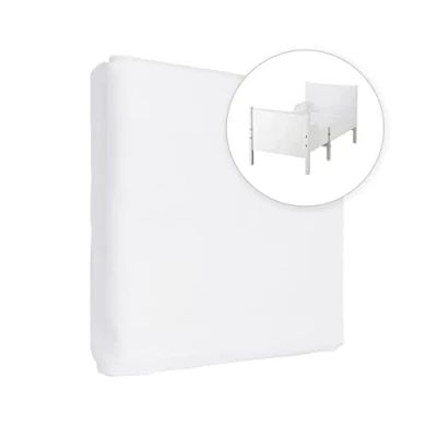 Immagine di Lenzuolo con angoli elasticizzati in jersey 100% cotone per materasso da 160 x 80 cm (bianco)
