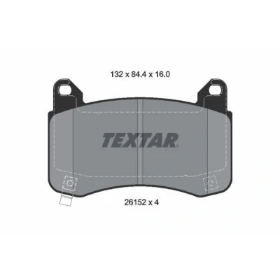 Immagine di TEXTAR 2615201 Kit pastiglie freno con segnalatore acustico usura accessori TESLA: Model 3