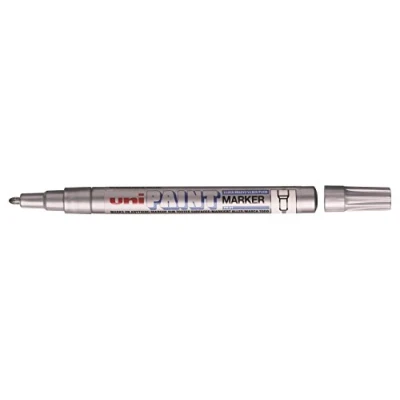 Immagine di Uni ball 182111 Pennarello Paint PX 21, con punta rotonda, 1 1,5 mm, sottile, argento, pezzo
