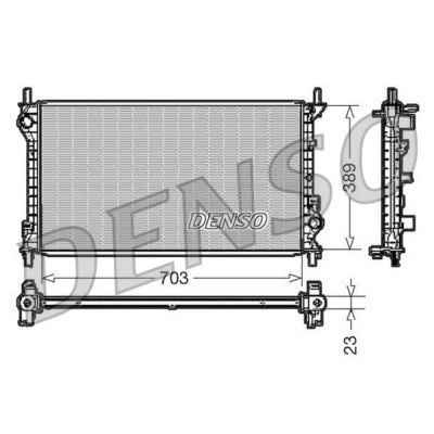 Immagine di DENSO DRM10108 Radiatore motore Alluminio 703 389 23 FORD: Transit Connect Mk1 Van