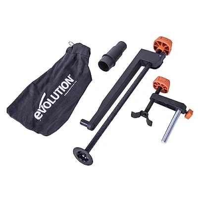 Immagine di Evolution Power Tools R255SMS Pacchetto accessori per troncatrice Include 2 morsetti, sacchetto raccolta polvere e adattatore attacco aspiratore 255 mm