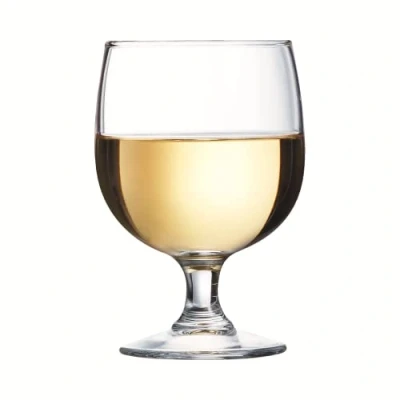 Immagine di Arcoroc Collezione Amélia 6 bicchieri a stelo da 16cl in vetro temperato Resistenti e impilabili Uso professionale