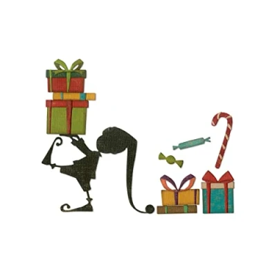 Immagine di Sizzix Set di Fustelle Thinlits Aiutante Babbo Natale, Multicolore