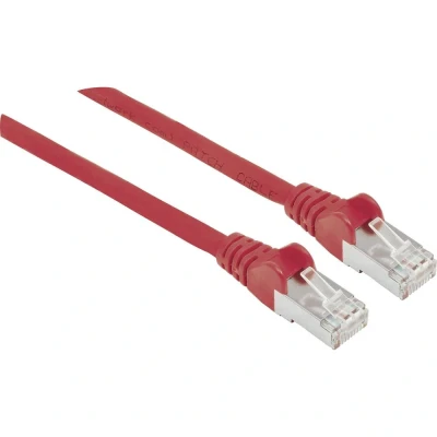 Immagine di Intellinet 319089 RJ45 cavo di rete, patch CAT 6A S/FTP 1.50 m Rosso Schermatura a fogli, intrecciata, Privo alogeni 1 pz.