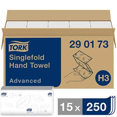 Immagine di Tork Soft Singlefold Paper Hand Towels 290173 H3 Advanced Folded