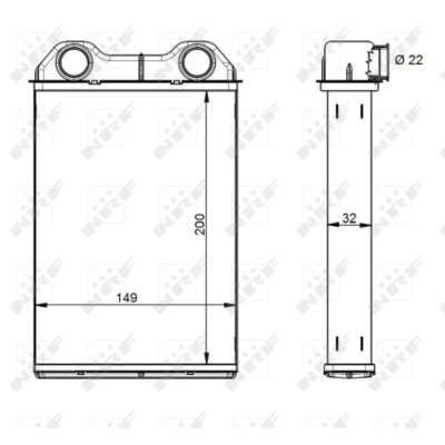 Immagine di NRF 54341 Radiatore Riscaldamento MINI: Hatchback