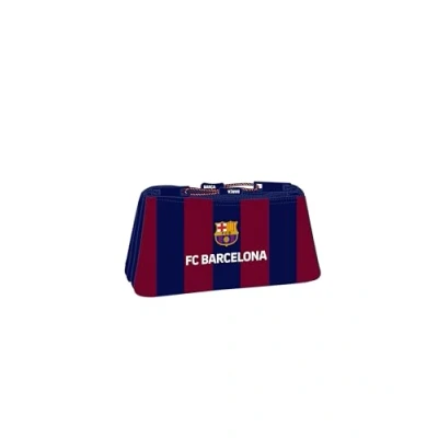 Immagine di F.C. Barcellona Beauty case scuola per bambini, con cerniera semplice, ideale bambini di diverse età, comodo e versatile, qualità resistenza, 22 x 8 10 cm, colore: Blu marino/bordeaux,