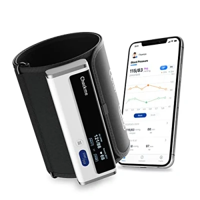 Immagine di CheckMe Armfit Misuratore di Pressione Professionale Digitale con APP per iOS e Android, Bluetooth da Braccio Automatico Gestione Multiutente Uso Domestico