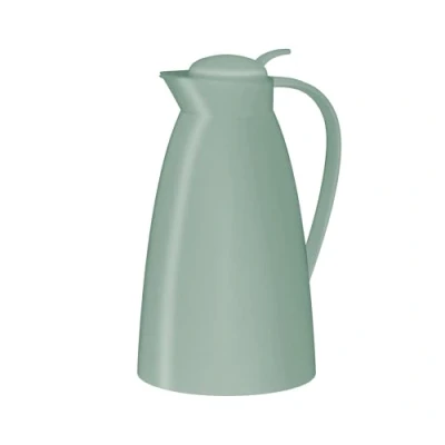 Immagine di alfi ECO 1,0 l, thermos con inserto igienico in vetro temperato plastica, tappo a vite comodo pulsante di pressione, versare una sola mano, ideale come caffettiera da caffè, teiera, senza