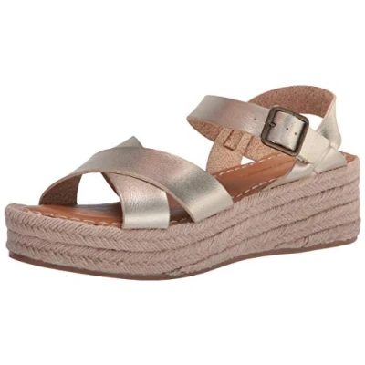 Immagine di Amazon Essentials Sandalo Espadrillas Flatform Donna, Oro, 35 EU