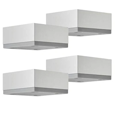 Immagine di SOTECH Set da 4 Piedini per Mobili MOTEL 65 x mm Altezza 25 Argento Ottico Anodizzato Protettivi in Alluminio