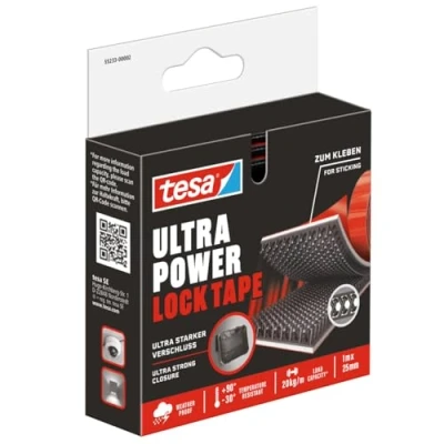 Immagine di tesa Nastro adesivo Ultra Power Lock velcro autoadesivo con estremamente forte resistente alle intemperie, ai raggi UV e temperature per interni ed esterni 1 rotolo