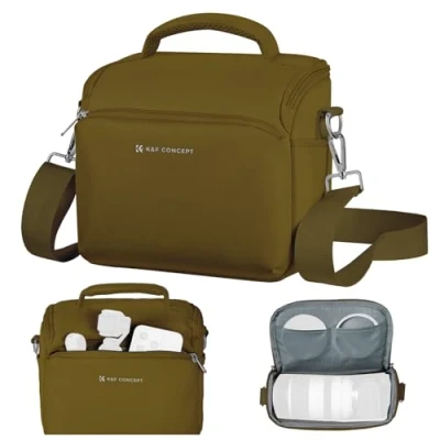 Immagine di K&amp;F Concept borsa per fotocamera, piccola a tracolla singola Crossbody Custodia con cinghia regolabile compatte Borse macchina fotografia DSLR/SLR/Mirrorless cachi