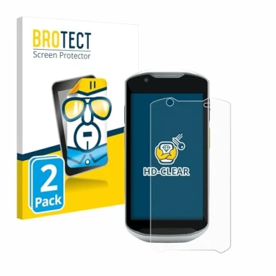 Immagine di brotect Pellicola Protettiva per Zebra TC57/ 57x/ 56/52 Protezione Schermo (2 Pezzi) [Trasparente, Anti Impronte]