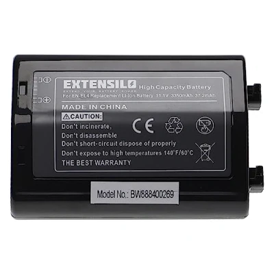 Immagine di EXTENSILO batteria compatibile con Nikon D2H, D2Hs, D2X, D2Xs, F6, D3, D3X, D3s fotocamera digitale DSLR (3350mAh, 11,1V, Li Ion)