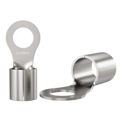 Immagine di Lumonic 25x terminali a crimpare nudi 4 6mm² I capicorda M4 non isolati M4, tubolari 4mm2 6mm2 occhielli, connettori