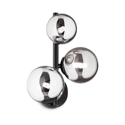 Immagine di Ideallux Ideal Lux Perlage applique 3flg nero/nero