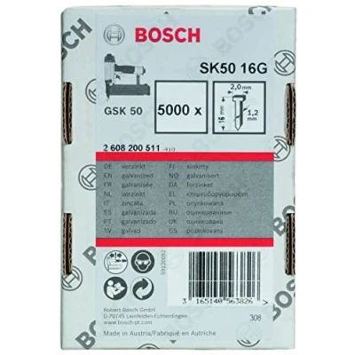 Immagine di Bosch Accessories 2608200511 Chiodi per chiodatrice SK50 Dimensione del prodotto, lunghezza 16 mm 5000 pz.