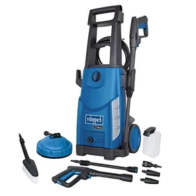 Immagine di Scheppach Rondella ad alta pressione HCE2600, 180bar, 2400 W, portata massima: 408 l/h, funzione di aspirazione, pompa in alluminio, lunga durata, pulizia superficiale, accessori + 5 m tubi inclusi