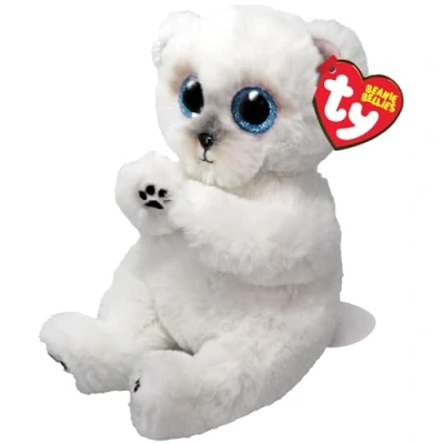 Immagine di Ty Wuzzy Polar Bear Beanie Bellies Regular Squishy Baby Soft Plush Toys Collectible Cuddly Stuffed Teddy