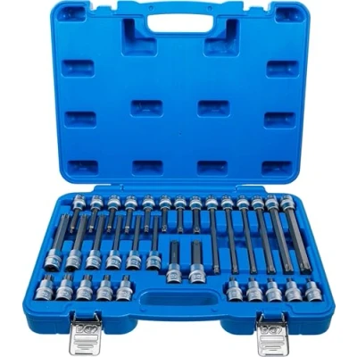 Immagine di Juego de puntas vaso entrada 12,5 mm (1/2&quot;) perfil en T (para Torx) 32 piezas