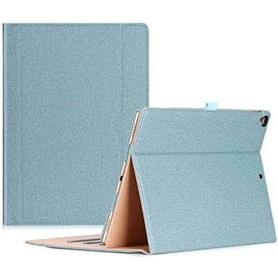 Immagine di ProCase (2017/2015 Vecchio Modello) Custodia per iPad Pro 12.9&quot;, Cover con Auto Sveglia/Sonno Funzione e Angoli di Visuale Multipli, Tasca Schede Documenti 2017/2015 12,9 Blu Verde
