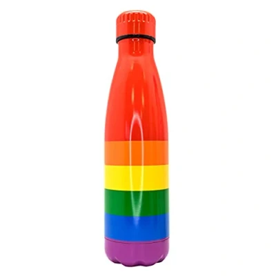 Immagine di NERTHUS FIH 861 Bottiglia a doppia parete arcobaleno 500 ml, in acciaio inox, senza BPA, 18/8, ml