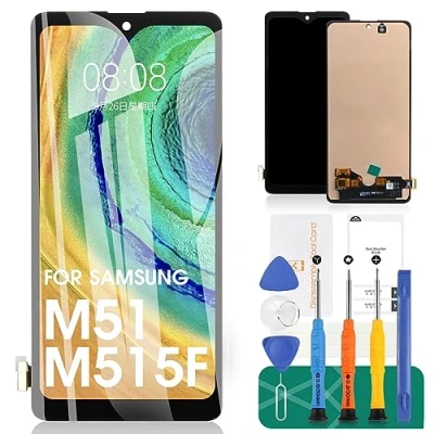 Immagine di per Lo Schermo LCD di Samsung Galaxy M51 la Sostituzione dello Display M515 Touch Digitizer Assembly SM M515F Kit Parti Riparazione (OLED, Dimensione Originale)