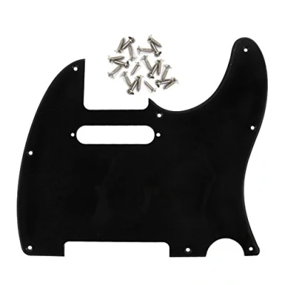 Immagine di IKN 8 fori 1STi Nero TL Pickguard singolo bobina il collo foro taglio piastra Guardia con montaggio viti per la sostituzione della TE standard FD USA/Messico