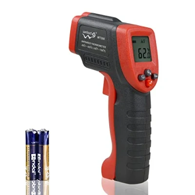 Immagine di Wintact Termometro Infrarossi Digitale Pistola Laser da 50℃ a 420 ℃, LCD Retroilluminato, Minimo Massimo, Allarmi di Alta e Bassa Temperatura, per Cucina, Cibo, Carne, BBQ, Forno(Non L&#039;umano)